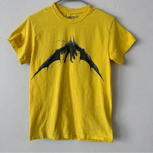 Post Malone Posty Co Dragon Concert Tee Shirt Crew Neck Yellow Mens Small